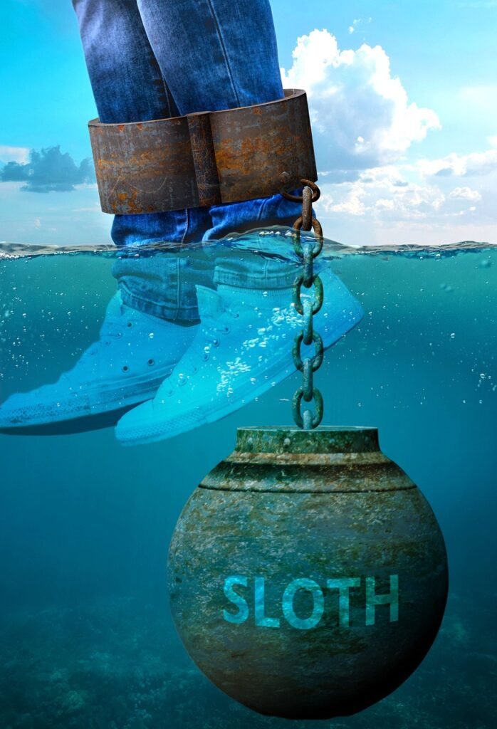 sloth, issue, burden, problem, effect, down, impact, influence, show, health, negative, destroy, consequence, onus, prisoner, chains, slave, stigma, carry, status, illness, sick, social, behavior